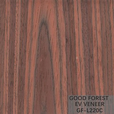 Engineered Wood Veneer Red Santos Rose Wood 2500*640 mm Size