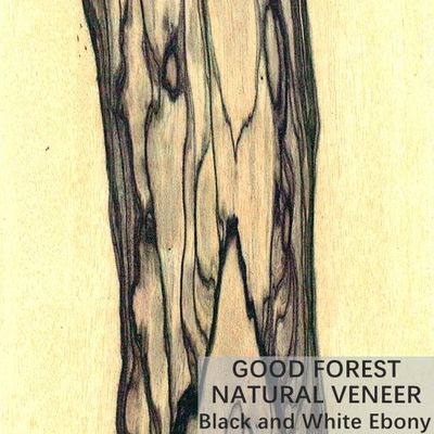 ODM Furniture Natural Wood Veneer Crown Cut Black And White Ebony