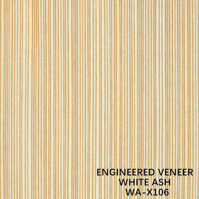 Natural White Ash WA-X106 Reconstituted Wood Veneer Dark Yellow Color For Furniture