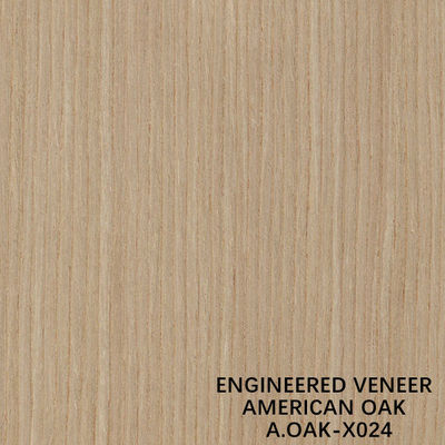 OEM Engineered Wood Veneer American White Oak X024 Dark Yellow For Cabinet