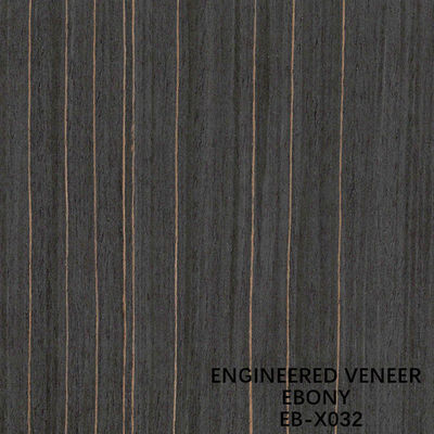 Decorative Ebony Engineered Wood Veneer X032 2500x640MM For Fancy Plywood ISO