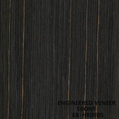 Door Face Simulation Ebony Wood Veneer H808DS Straight Grain Double Color 2500-3100mm