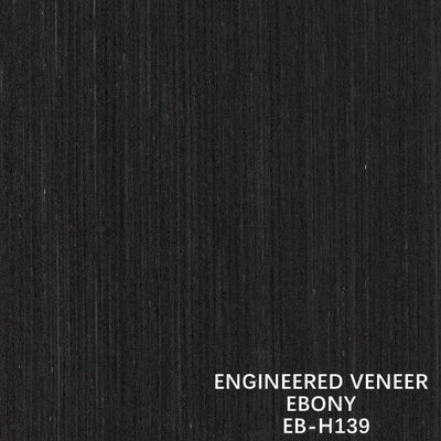 Composite Ebony Wood Veneer Straight Fineline Grain H139 Dark Color For Plywood