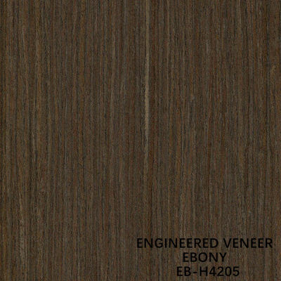 Decorative Ebony Wood Veneer Black Oak H4205 Straight Cut For Cabinet Face Fleeced Back