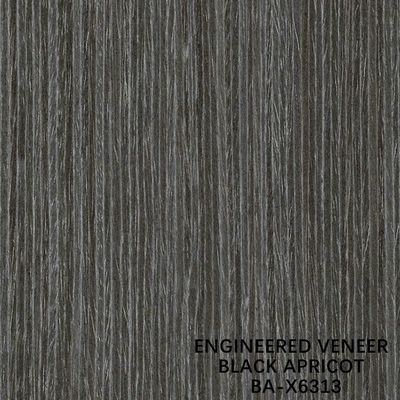 Decoration Man Made Black Apricot Recon Wood Veneer X6313 Straight Grain 2500-3100mm