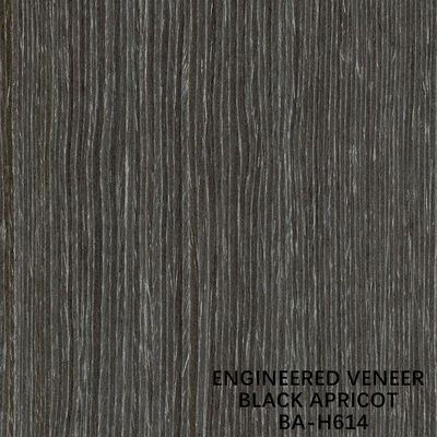 Black Apricot Fancy Reconstituted Wood Veneer H614 Quarter Cut Straight Grain 0.15-0.55mm