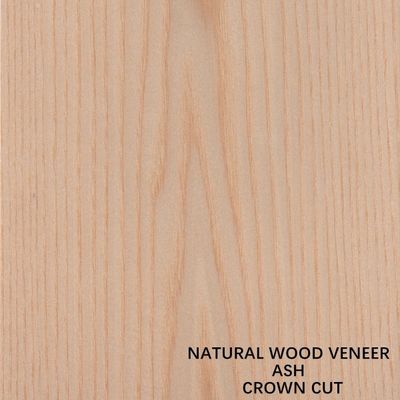 Natural Ash Wood Veneer Flat Cut Crown Grain For Cabinet Face