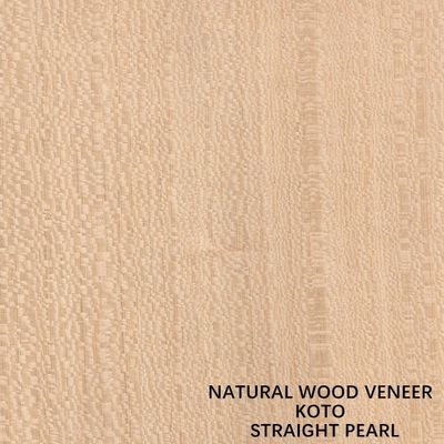 Natural Koto Wood Veneer Quarter Cut Special Straight Pearl Grain Good Supply Capacity For Dyeing Process