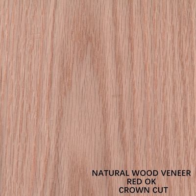 Crown Cut Grain Aaa Grade 0.5mm Red Oak Wood Veneer For Furniture Face And Door