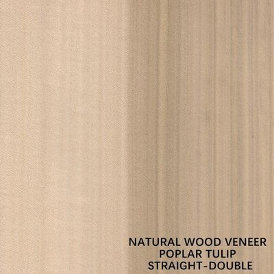 American Natural Poplar Wood Veneer Quarter Cut Double Color For Decoration