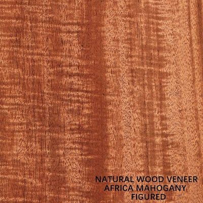 OEM Natural Mahogany Wood Veneer Straight Figured Grain 2500-3100MM For Door Skin