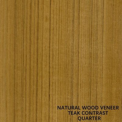 AAA Grade Teak Wood Veneer Contrast Black Line Straight Grain For Fancy Plywood