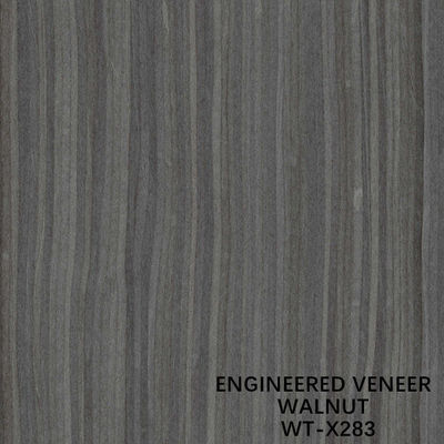 Man Made Walnut Wood Veneer Grey Color Straight Grain 2500-3050mm Length