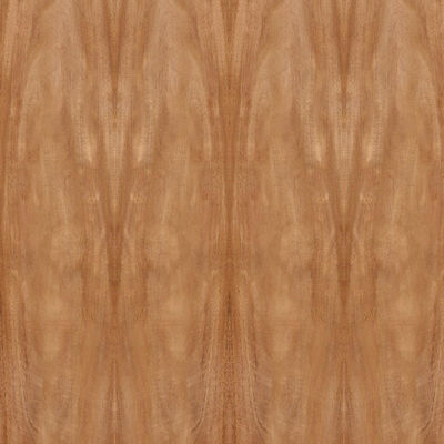 Natural Africa Mahogany Wood Veneer Crown Grain Standard Size 2440*1220mm For Door Cabinet FSC