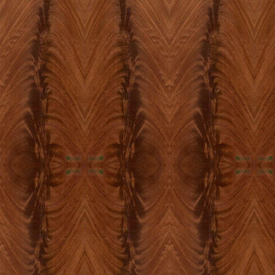 Hotel Decoration Natural Mahogany Wood Veneer Un Normal Crotch Grain Man Made