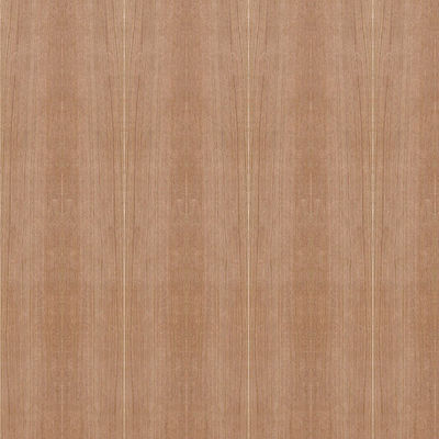 Natural Red Oak Wood Veneer Fancy Mdf / Chipboard Straight Grain For Cabinet Panels 2440/2745/3050mm Length