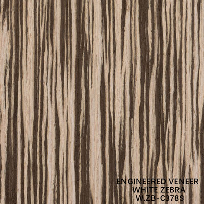 2500mm Engineered Wood Veneer White Zebra Straight Grain Zb-378s For Fancy Plywood