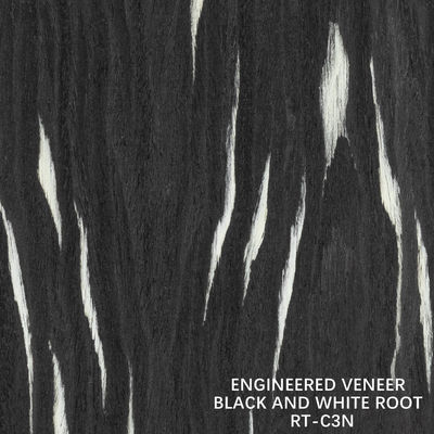 Specially Engineered Wood Veneer Black And White Root 3N For Decoration 3100mm
