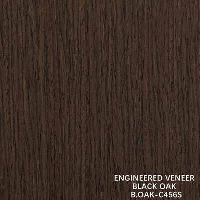Fancy Engineered Wood Veneer Black Oak Straight Grain Slice Cut Splicing 1220mm B.OAK-C456S / 617S / 1180S / 1222S