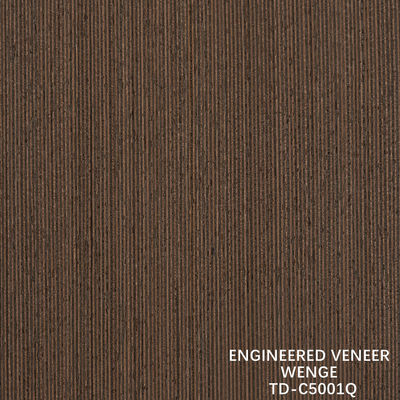 Recon Wenge Wood Veneer Fine-Line Thickness 0.15-1.8mm Fleeced Back For Interior Doors And Windows