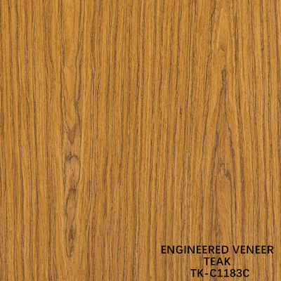 Fancy Recomposed Teak Wood Veneer Length 2200mm Customized For Car Interior Yacat