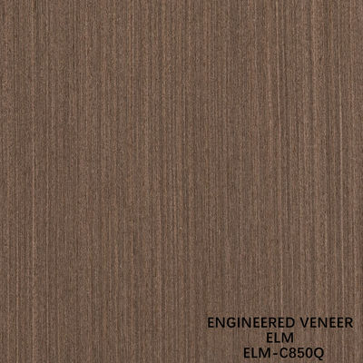 0.5mm Engineered Elm Wood Veneer Sheet For Fancy Panels 2500-3100mm Lengthened Quarter Cut Color Of Brown