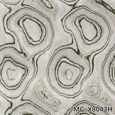 High-End Custom MC-X8043H Engineered Wood Veneer Of Muscovite Ring Grain For Wall Panel