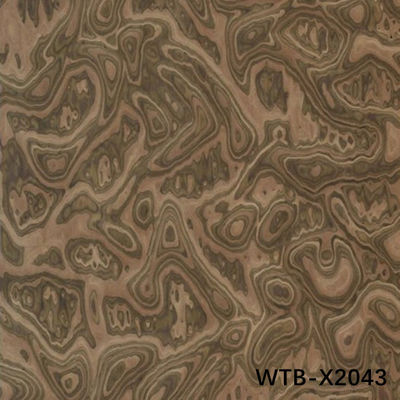 Reconstituted Black Walnut Burl Wood Veneer WTB-X2043 0.15-0.55mm For Indoor Decorative Board